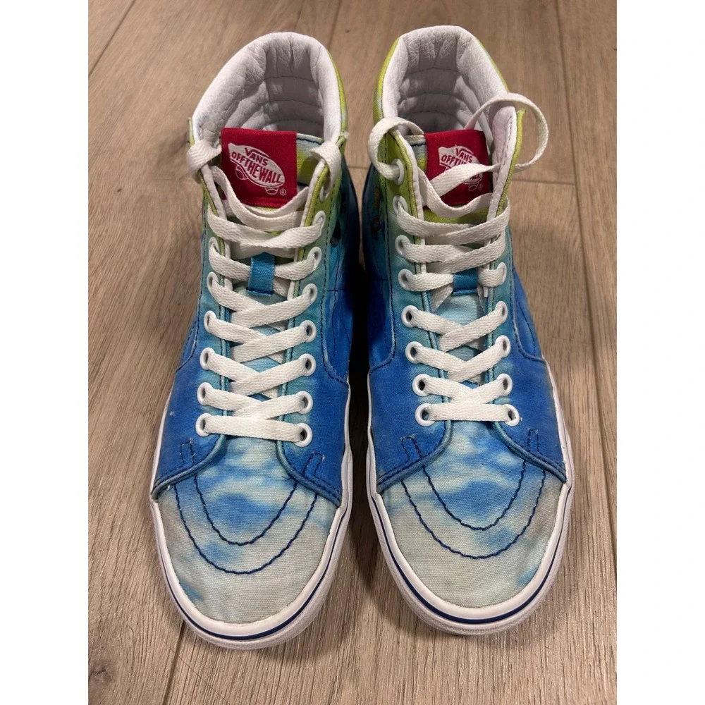 Vans Sk8-Hi SpongeBob SquarePants Tie Dye High Top Sneakers Womens 7 Mens 5.5
